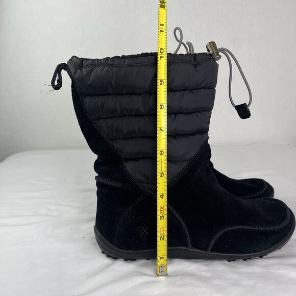 Columbia Winter Boots style 1559-010 black suede quilted mid-calf insulated 9.5 - Picture 9 of 10